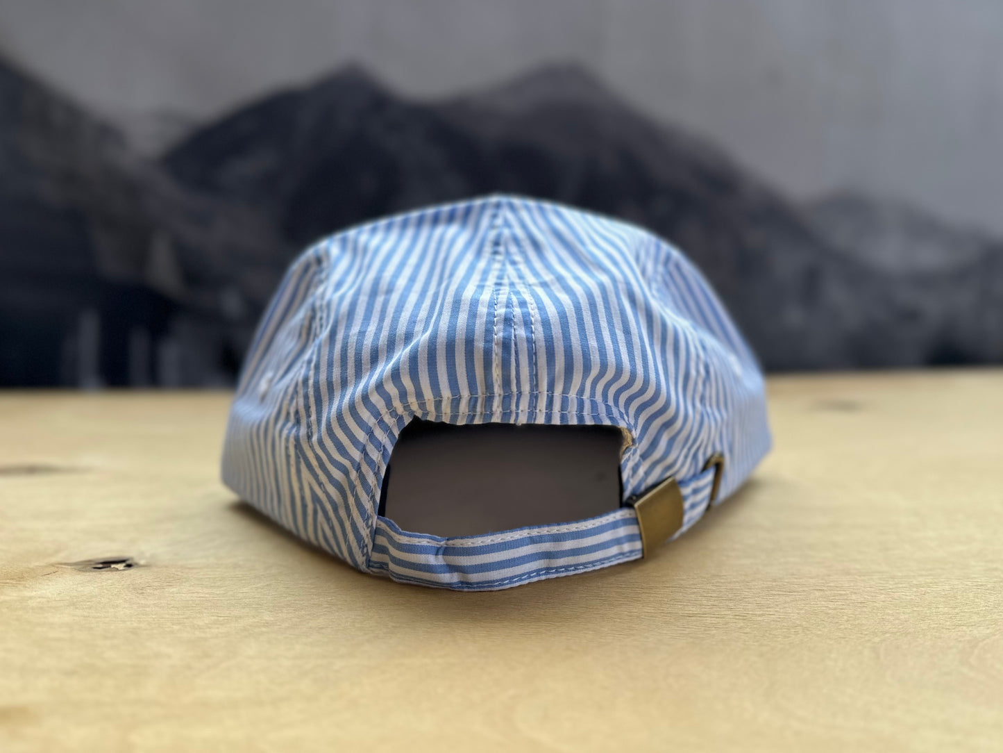 Ski Moon Seersuck Camp Hat