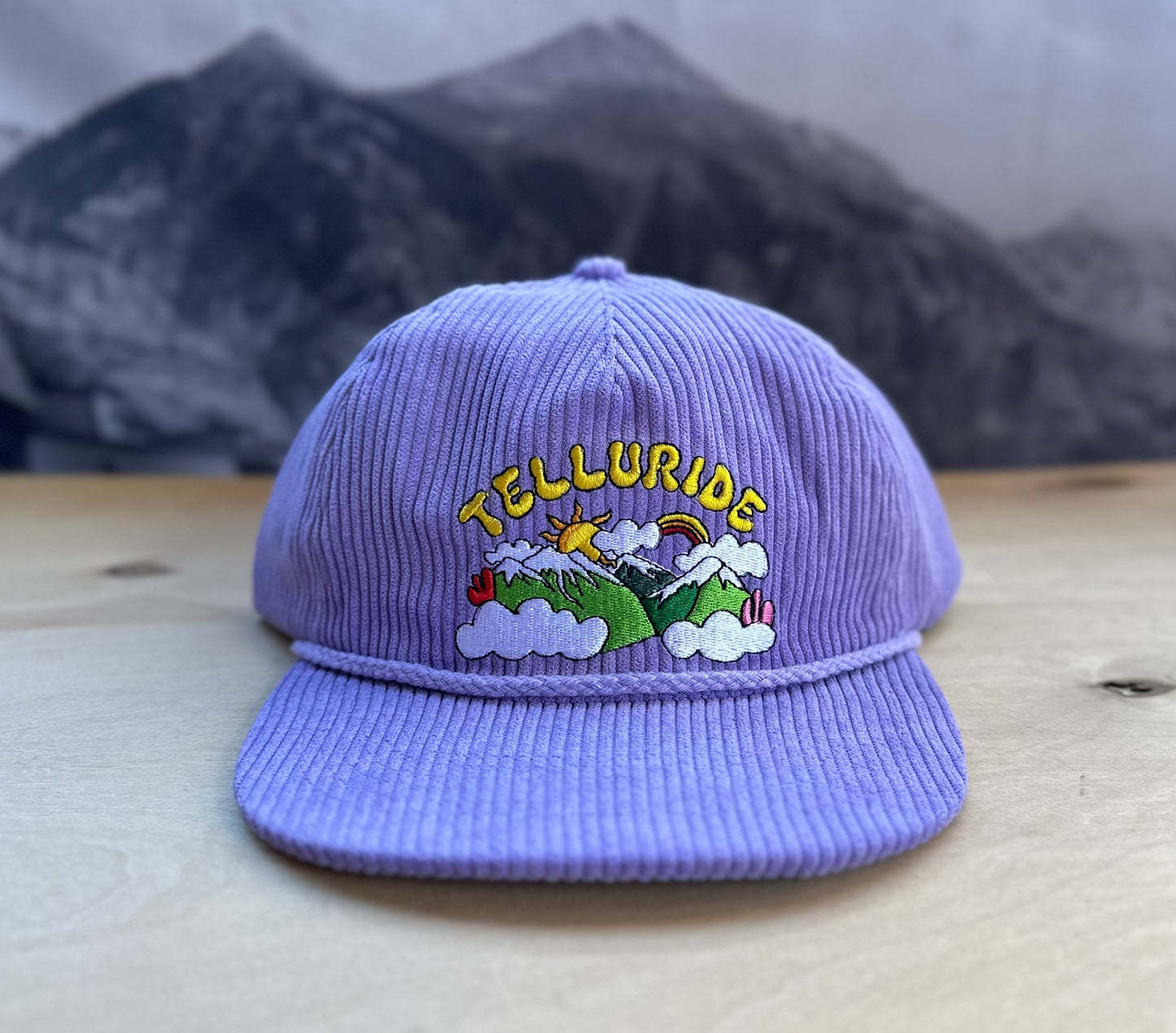Telluride Rainbow Corduroy Hat - Purple
