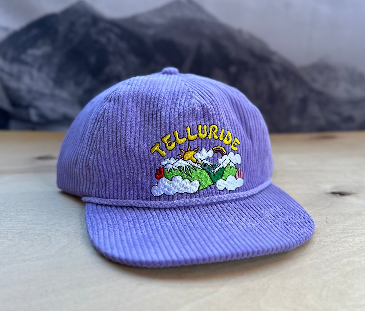 Telluride Rainbow Corduroy Hat - Purple