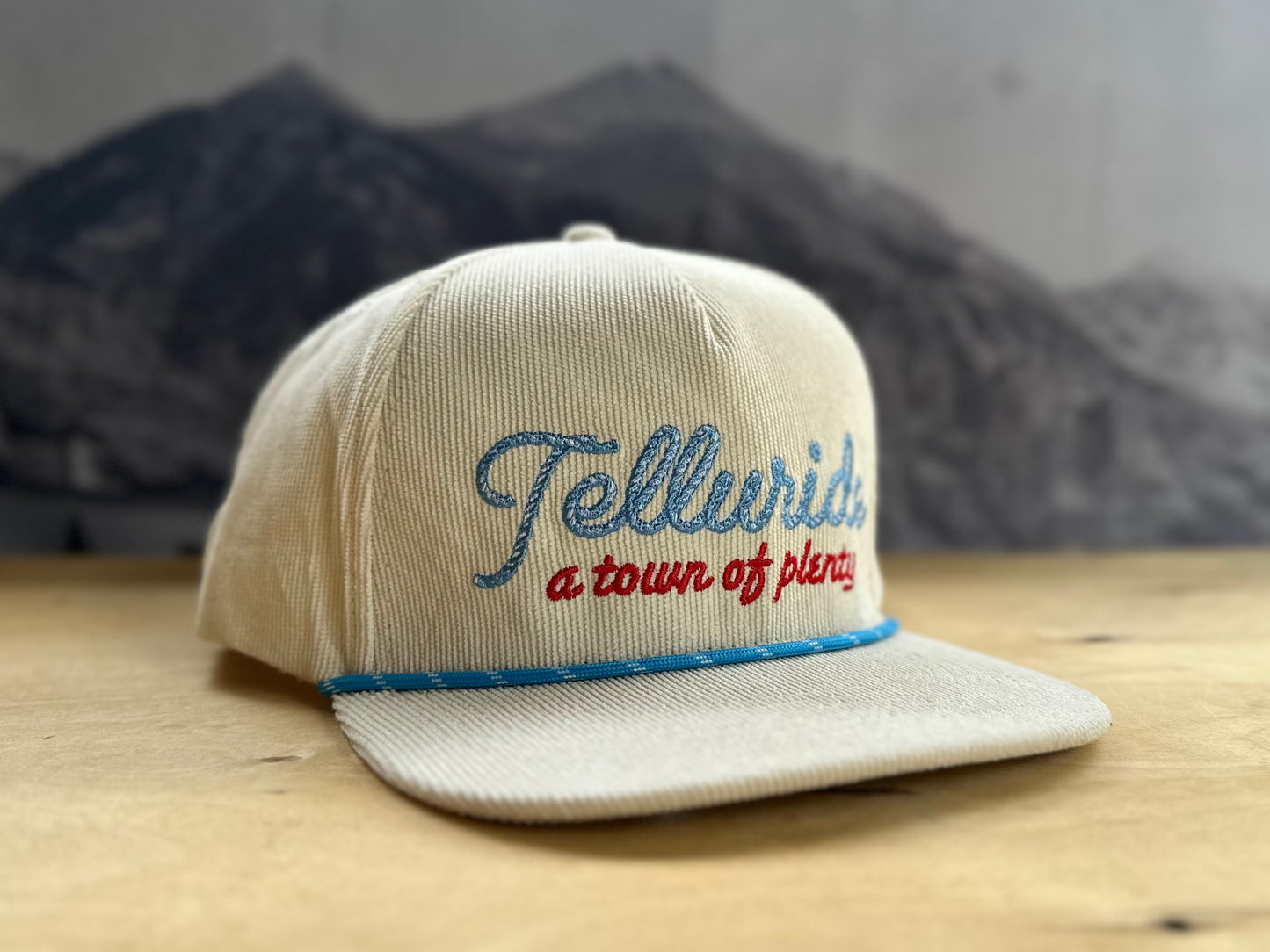 Telluride of Plenty Corduroy High Crown Hat- White