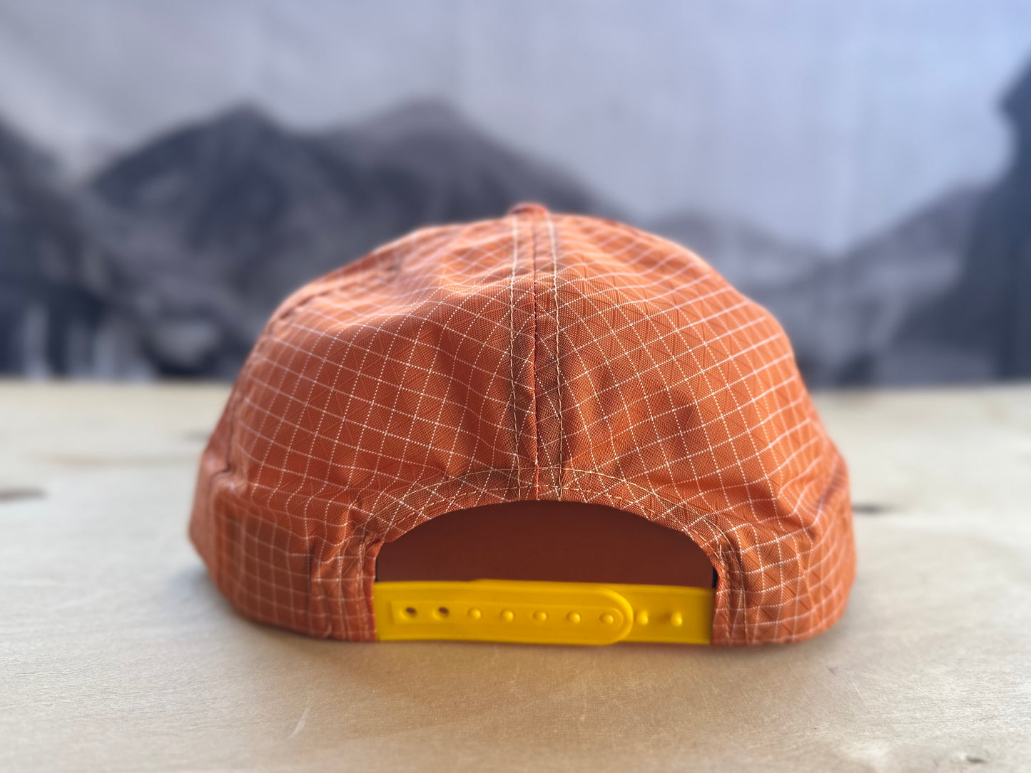 Orange Sunshine Sun Bolt Nylon Grid Hat