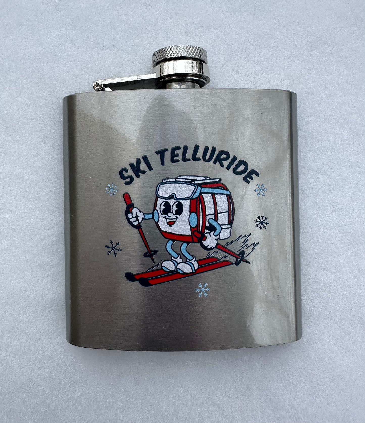 Ski Telluride Gondola Steel Flask