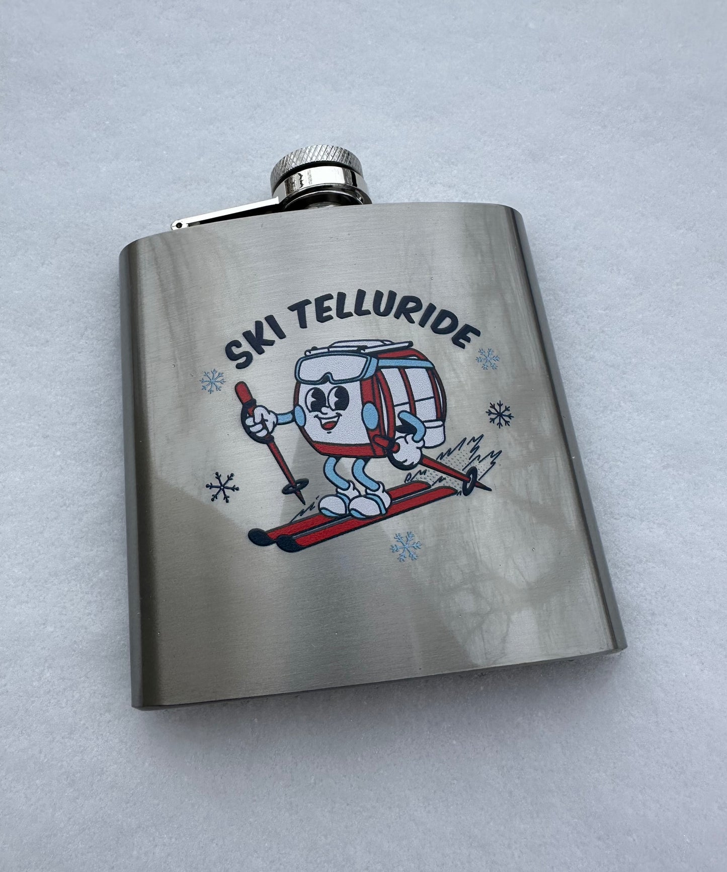 Ski Telluride Gondola Steel Flask