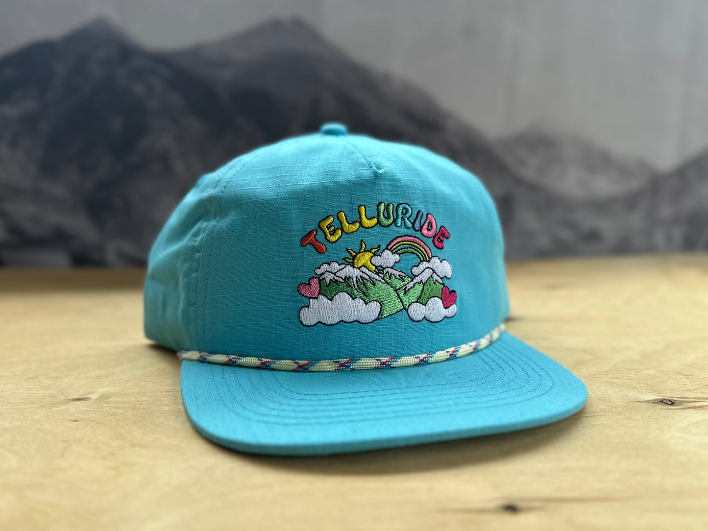 Telluride Rainbow Ripstop Hat - Aqua Blue