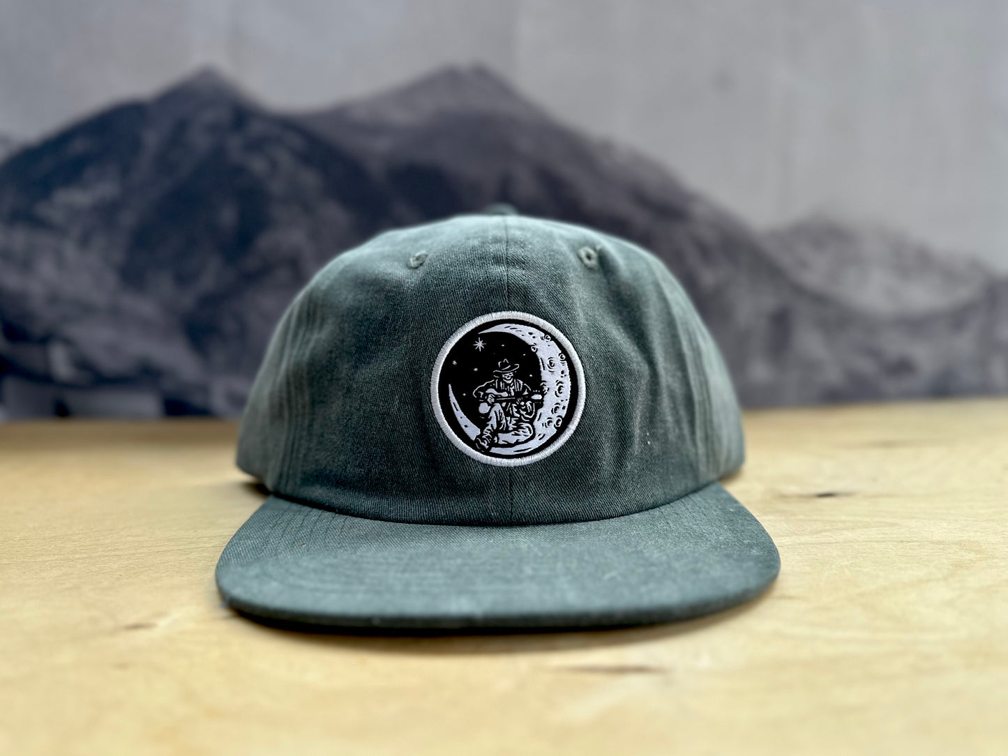 Cowboy Moon Washed Cotton Hat - Coal