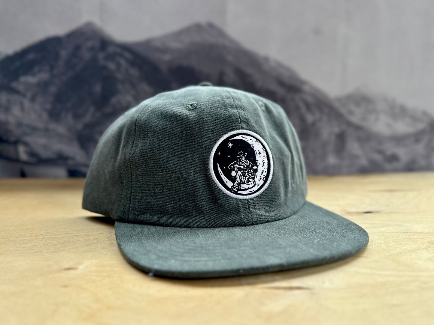 Cowboy Moon Washed Cotton Hat - Coal