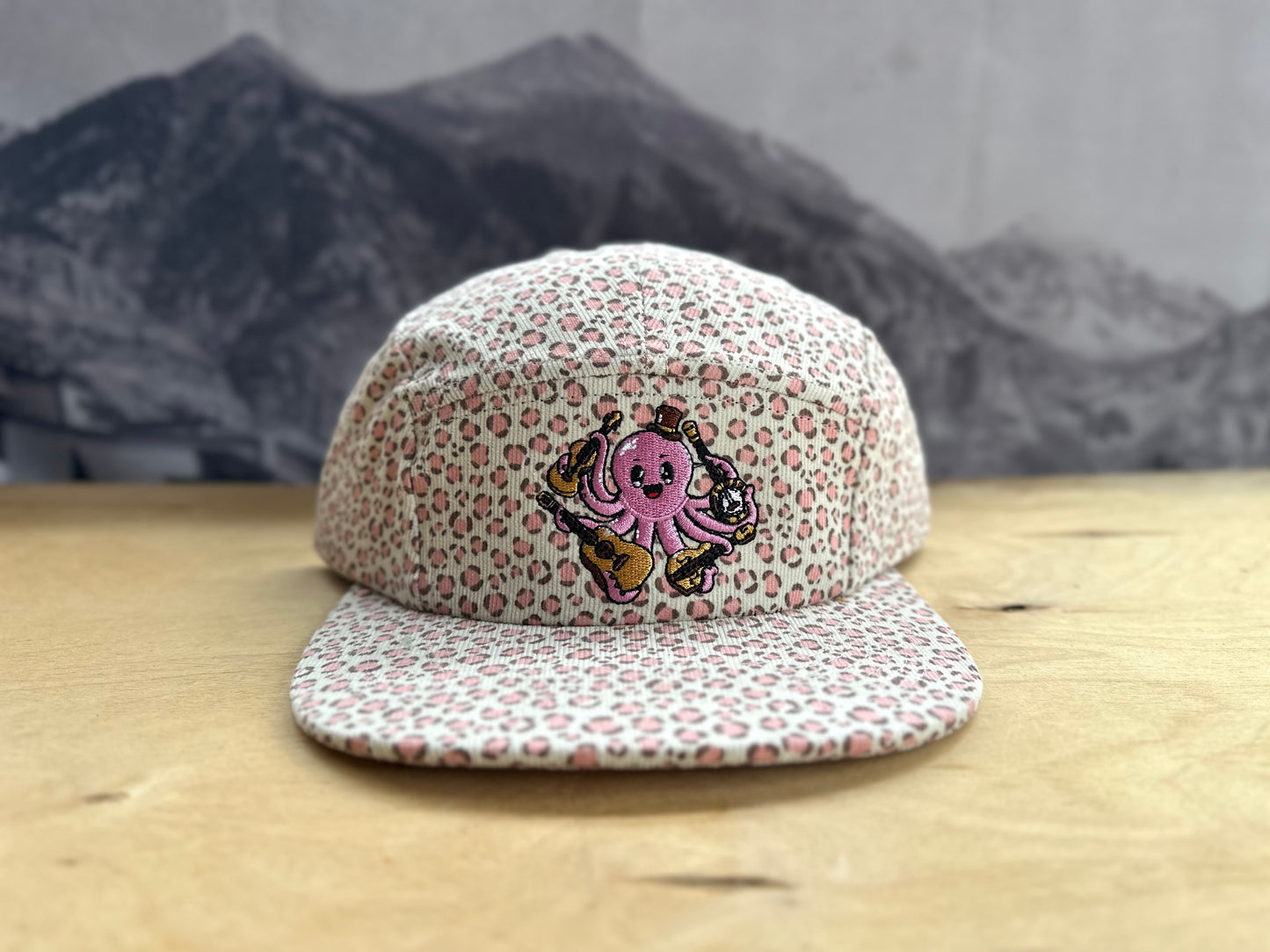 Octopus String Band Camp Hat - Pink Cheetah