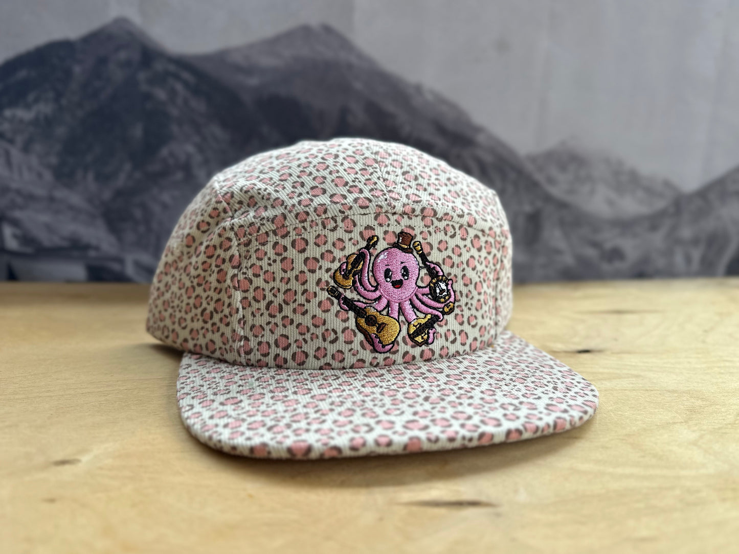 Octopus String Band Camp Hat - Pink Cheetah