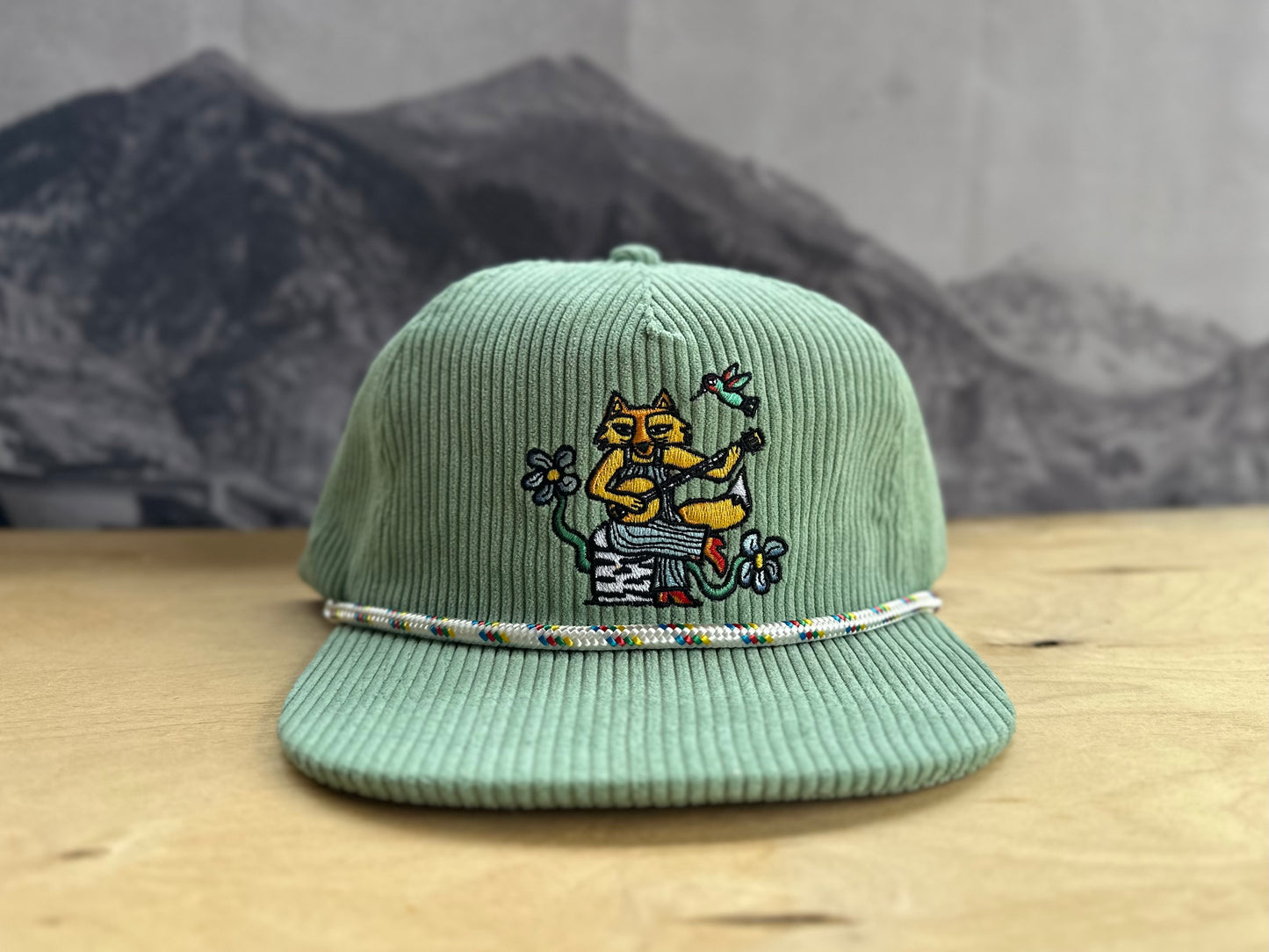 Banjo Fox Corduroy Hat - Sage