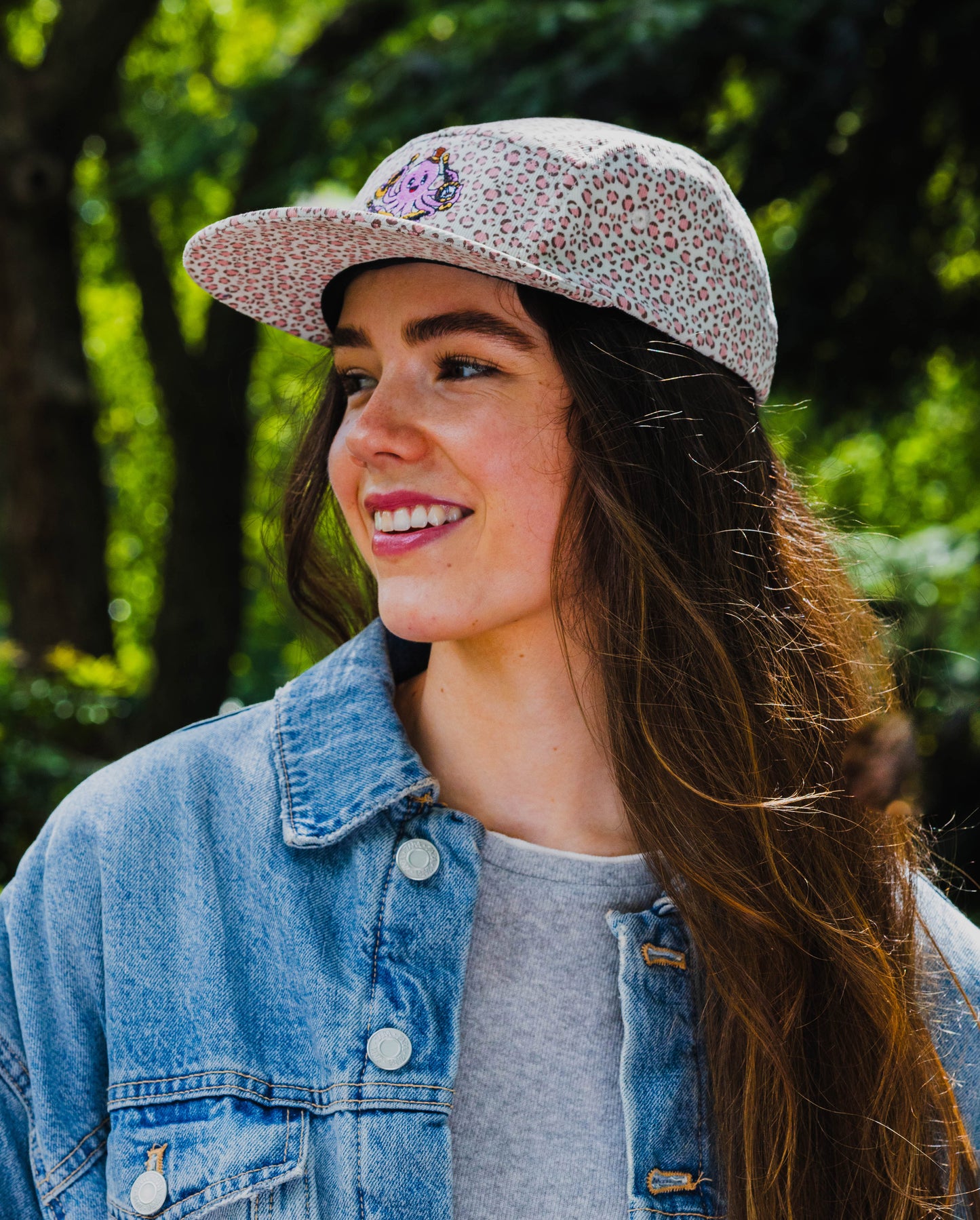 Octopus String Band Camp Hat - Pink Cheetah