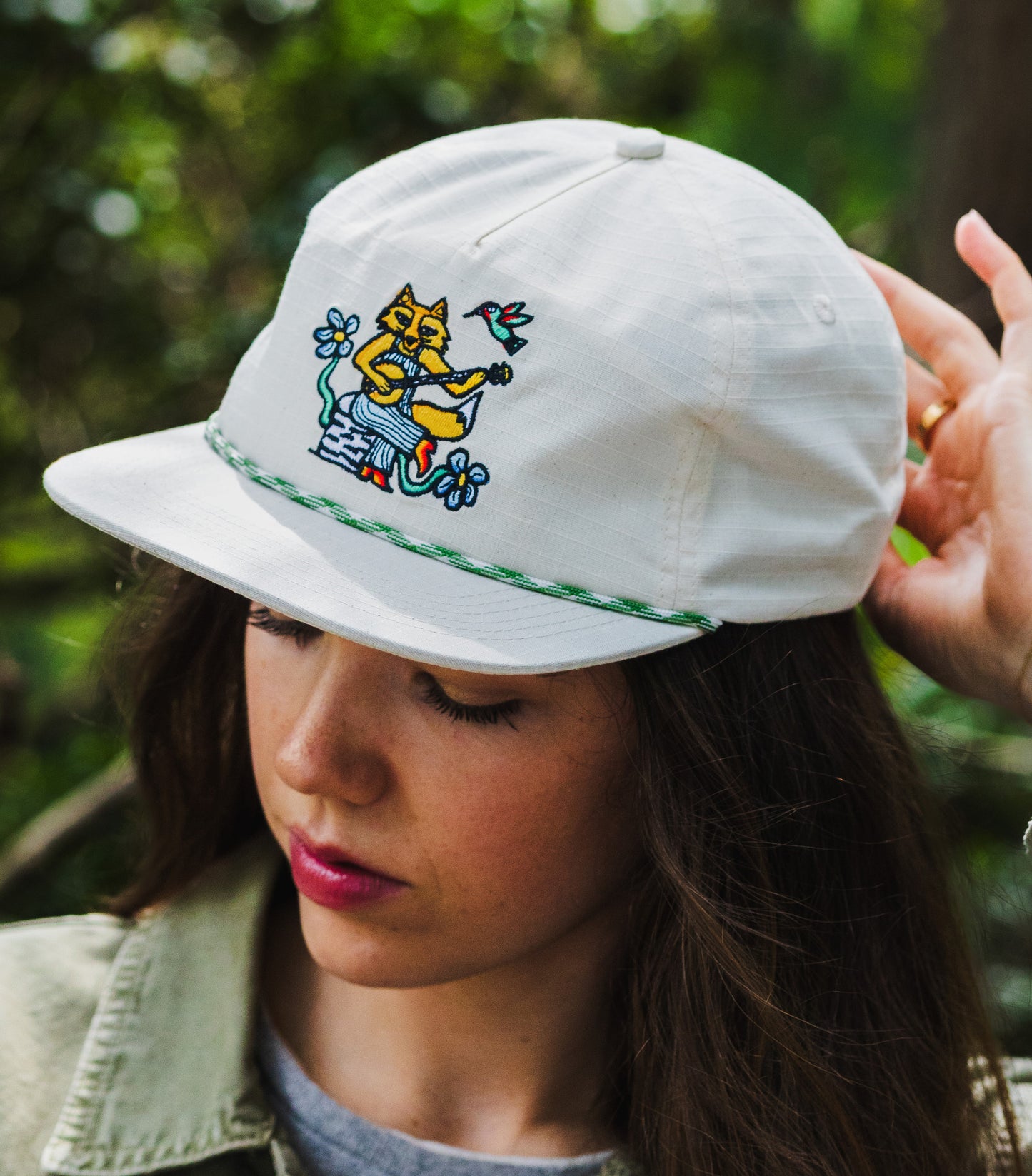 Banjo Fox Ripstop Cotton Hat - White
