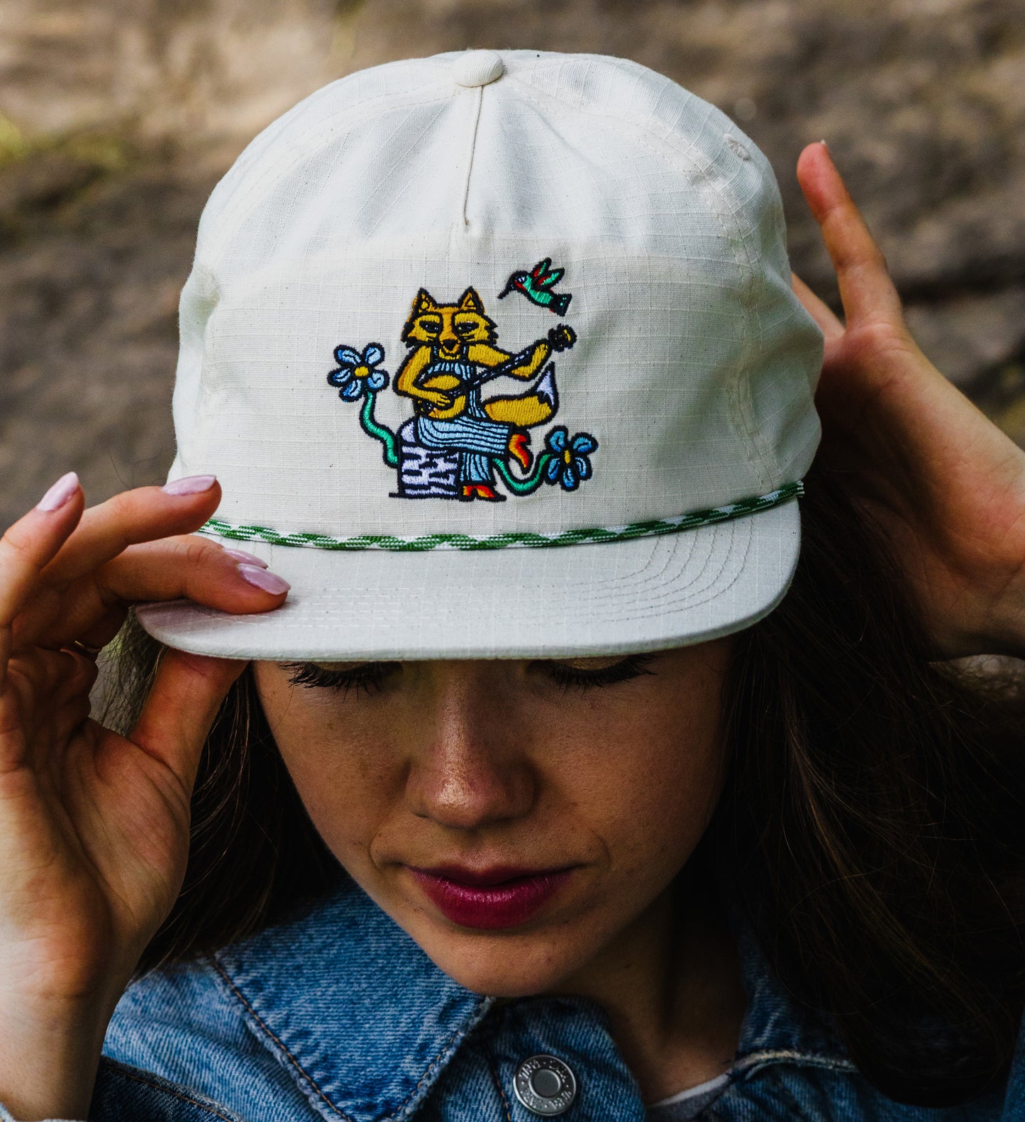 Banjo Fox Ripstop Cotton Hat - White