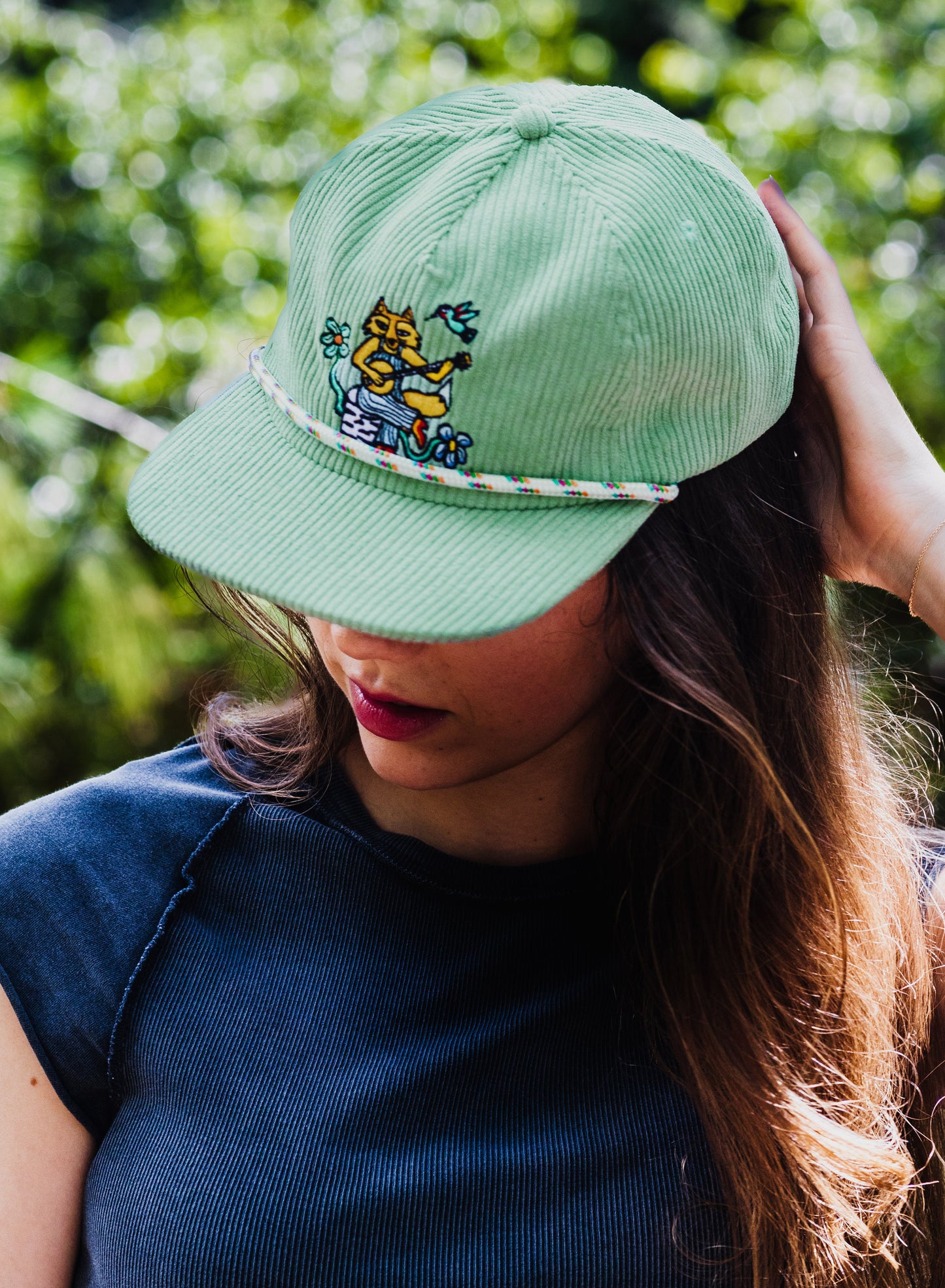 Banjo Fox Corduroy Hat - Sage
