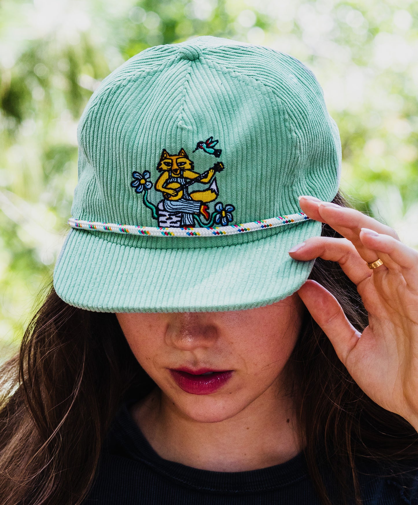 Banjo Fox Corduroy Hat - Sage