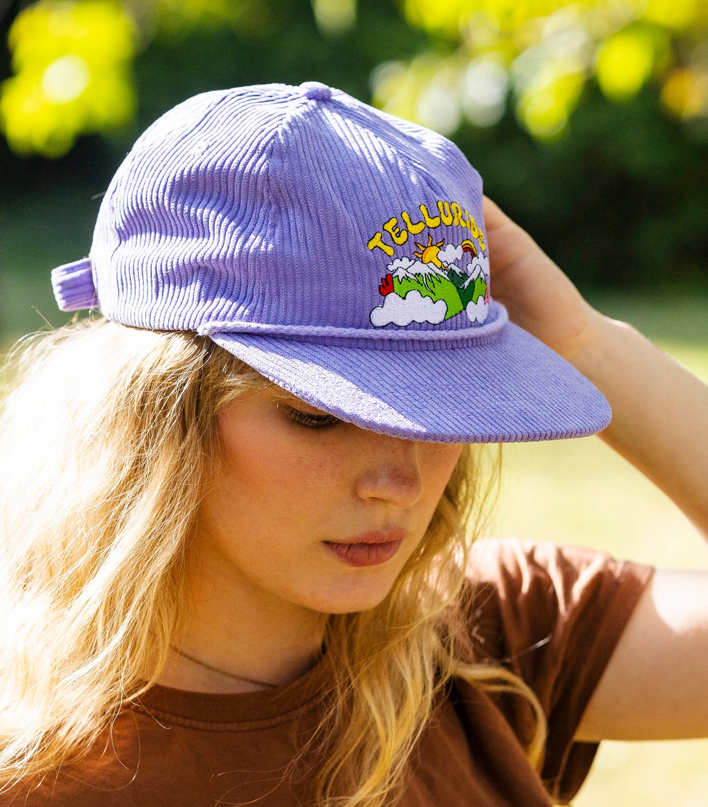 Telluride Rainbow Corduroy Hat - Purple