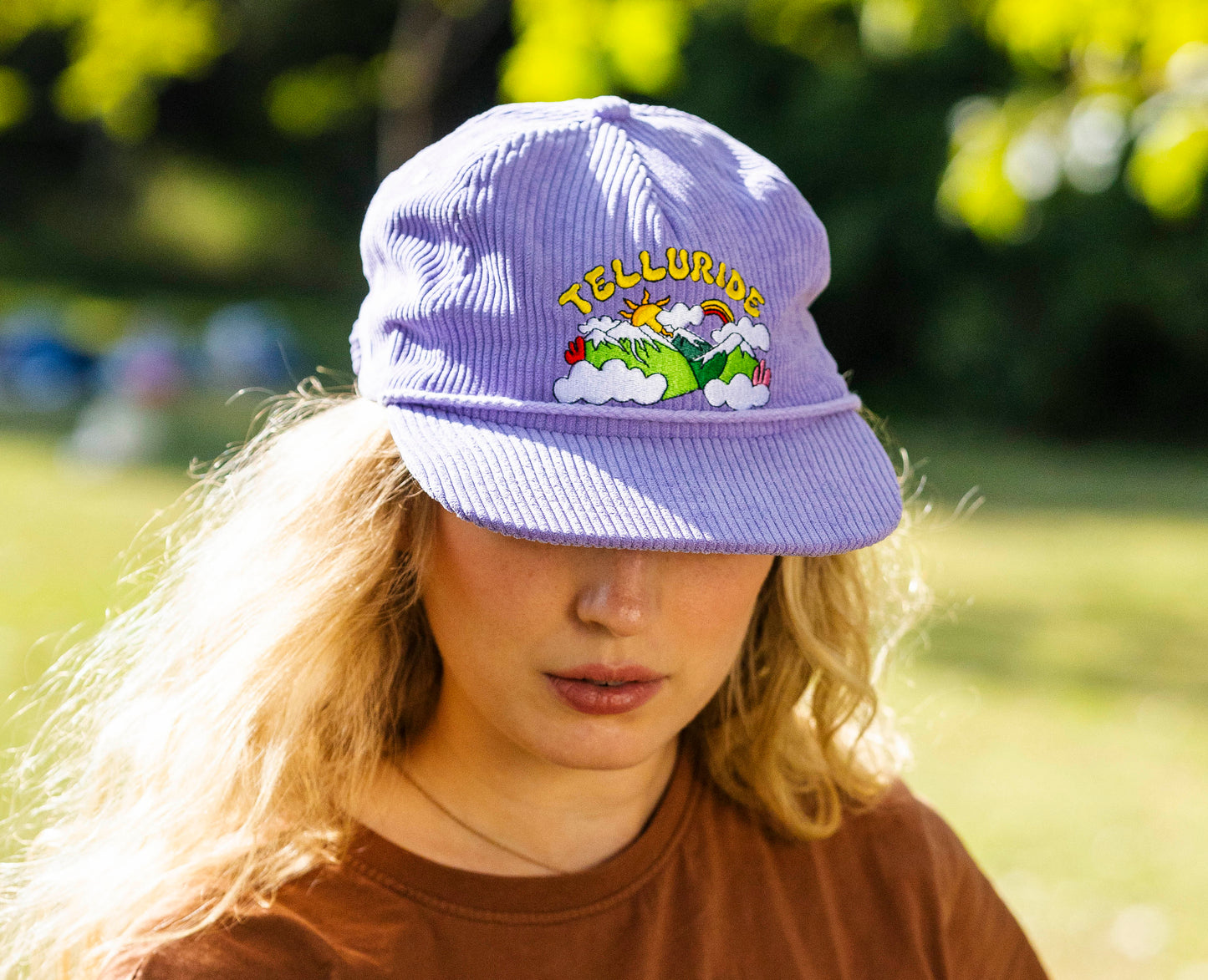 Telluride Rainbow Corduroy Hat - Purple
