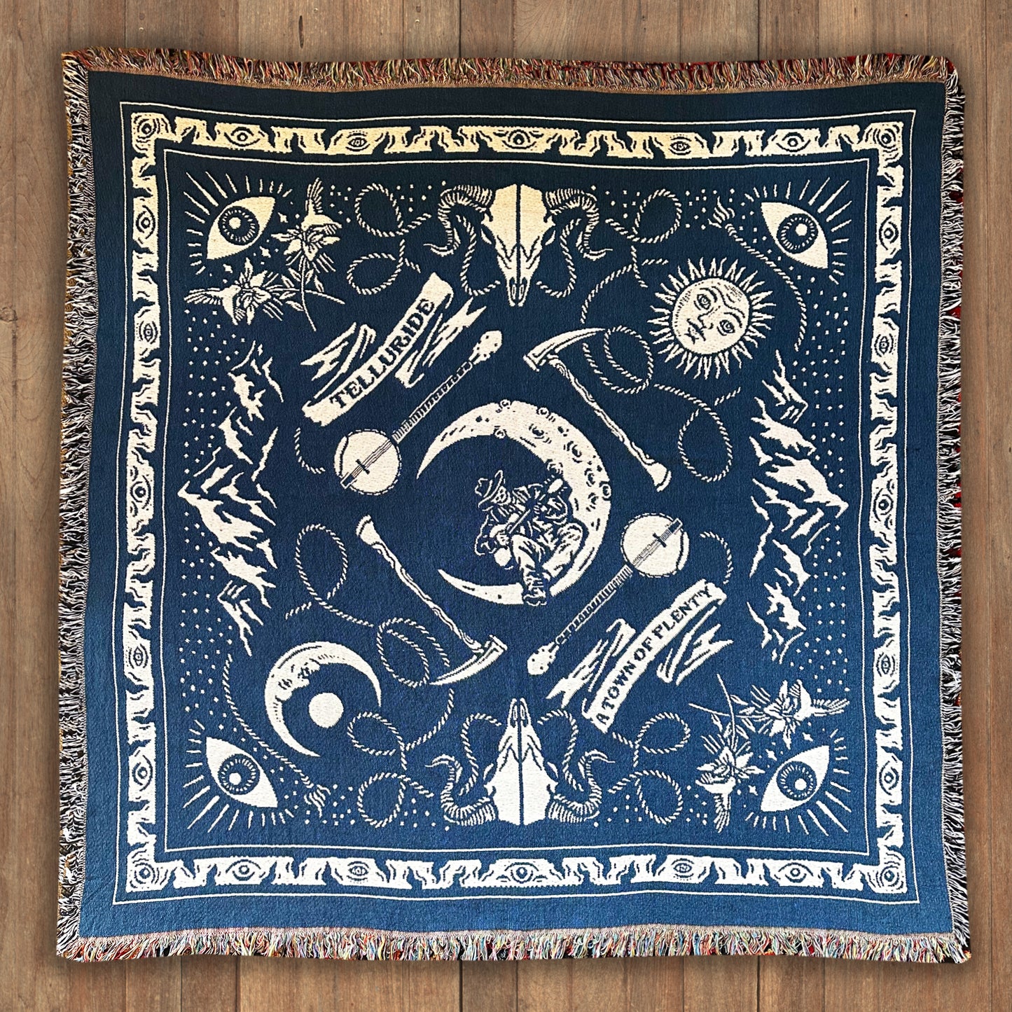 Telluride Cowboy Moon Woven Blanket