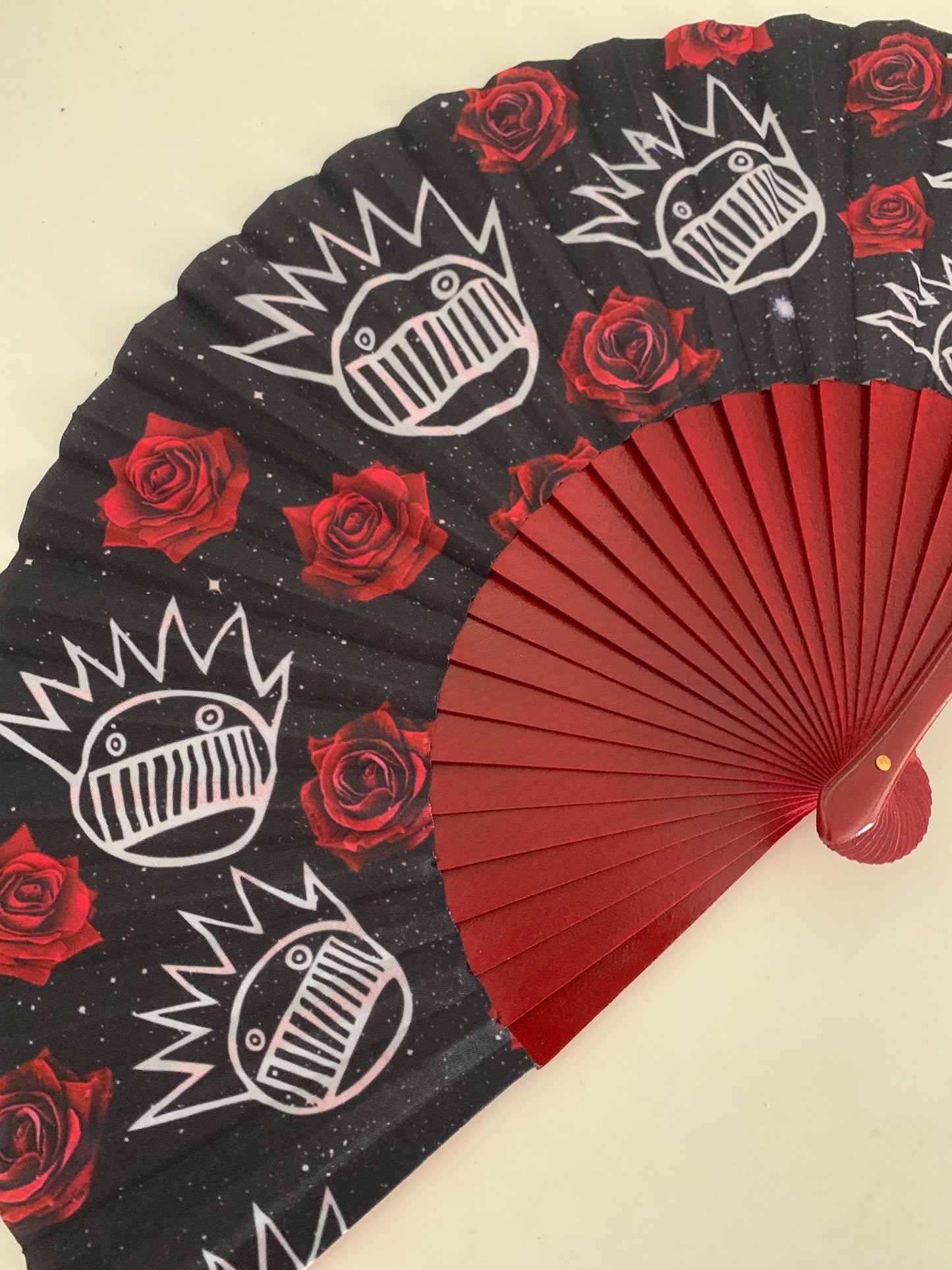 Ween Roses Are Free Hand Fan