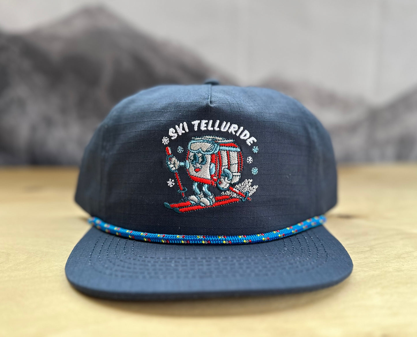 Ski Telluride Gondola Rope Hat- Navy