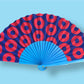 Donut Hand Fan - Blue Red
