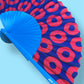 Donut Hand Fan - Blue Red
