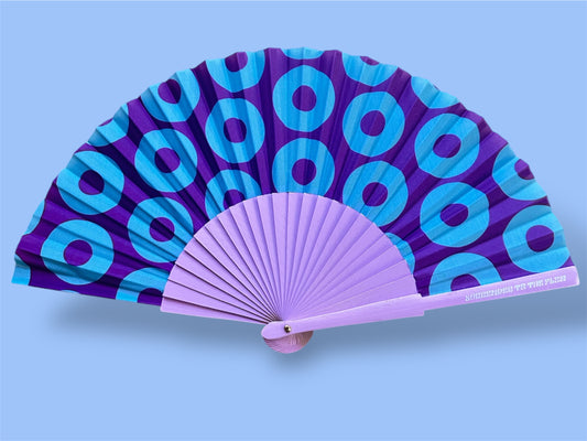 Donut Hand Fan - Blue Violet