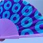 Donut Hand Fan - Blue Violet