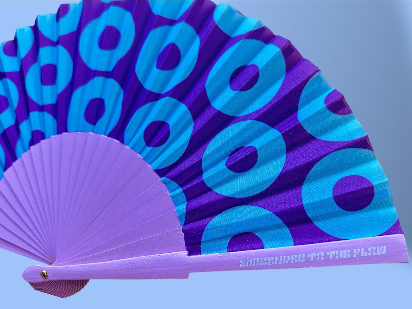 Donut Hand Fan - Blue Violet