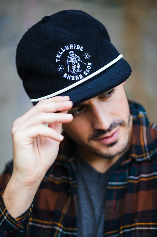 Telluride Shred Club Corduroy Hat - Black