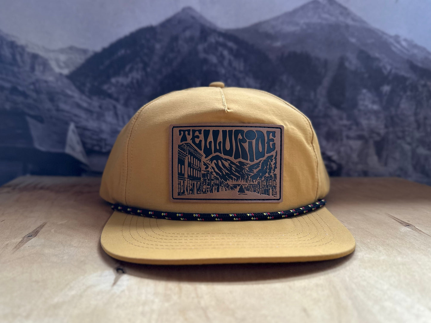 Telluride Leather Sky Nylon Hat Large - Mustard Yellow