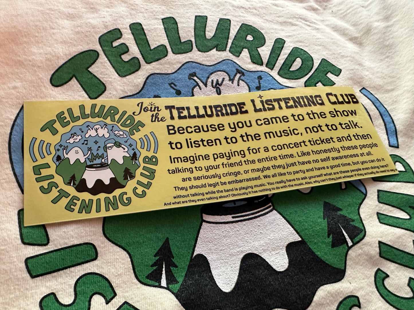 Telluride Listening Club Bumper Sticker