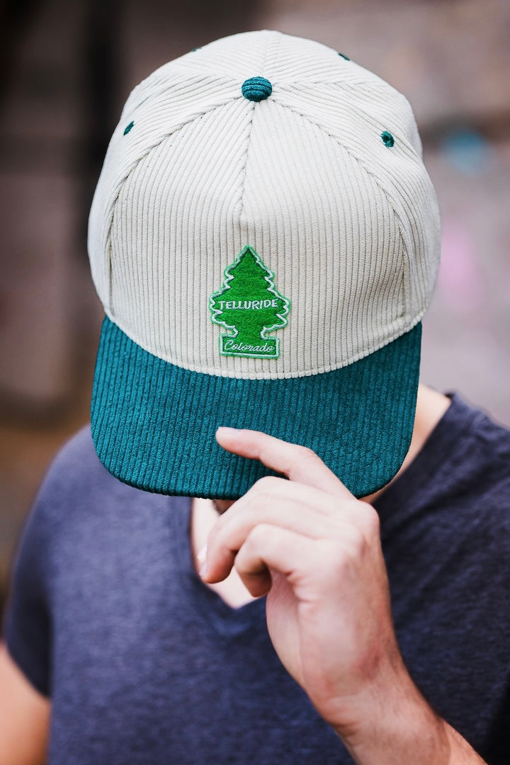 Telluride Tree Corduroy Hat - White/Green