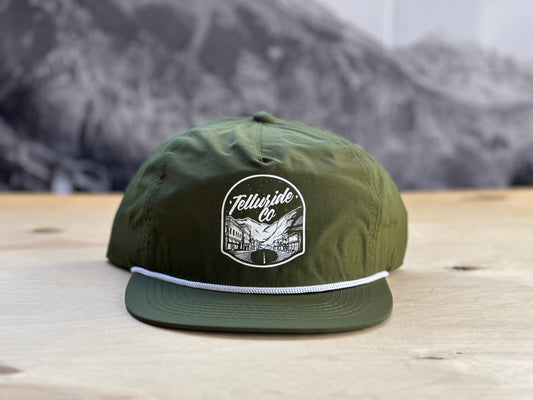 Telluride Town Green Nylon Camp Hat