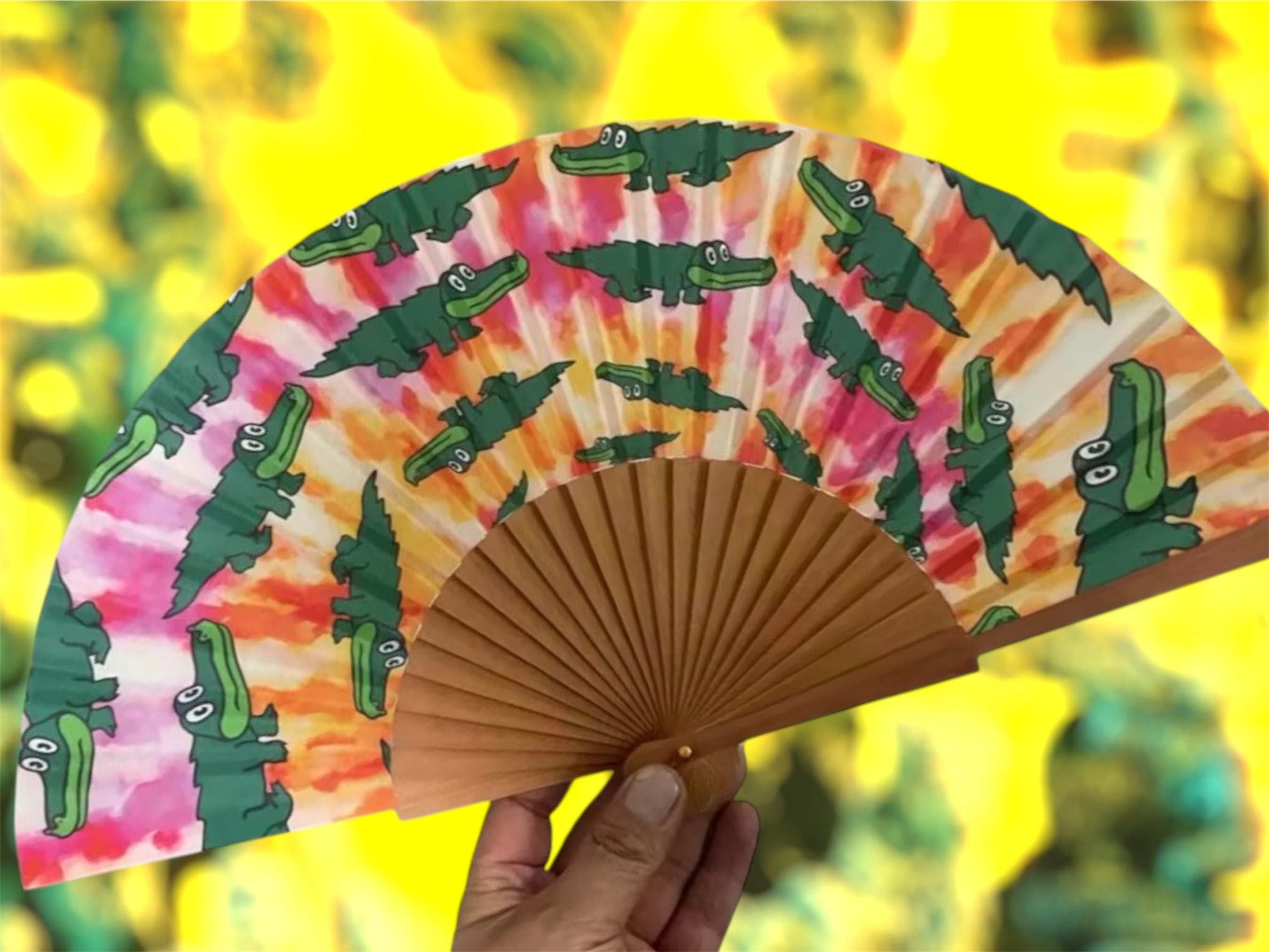 King Gizzard Lizard Hand Fan – Needle Rock Threads