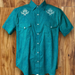 Bluegrass Topography Pearl Snap Shirt Green