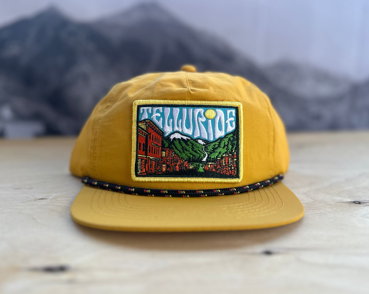 Telluride Sky Nylon Patch Hat- Mustard Yellow