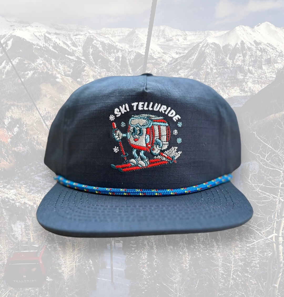 Ski Telluride Gondola Rope Hat- Navy