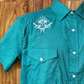 Bluegrass Topography Pearl Snap Shirt Green