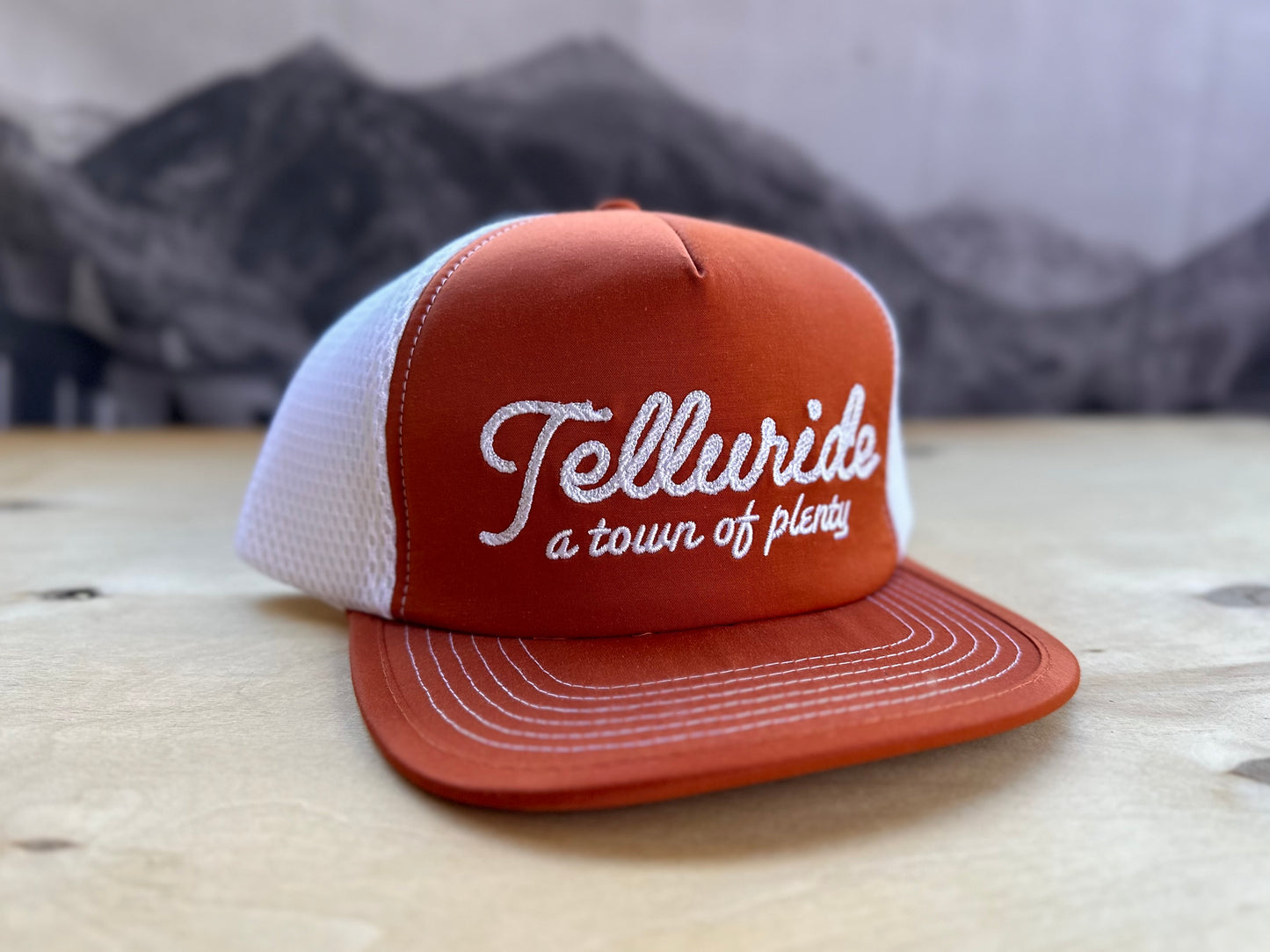 Telluride of Plenty Foam Trucker Hat - Orange/White