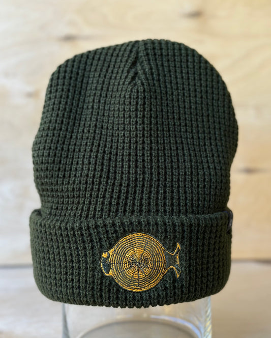 Timber Fish Waffle Knit Beanie Hat