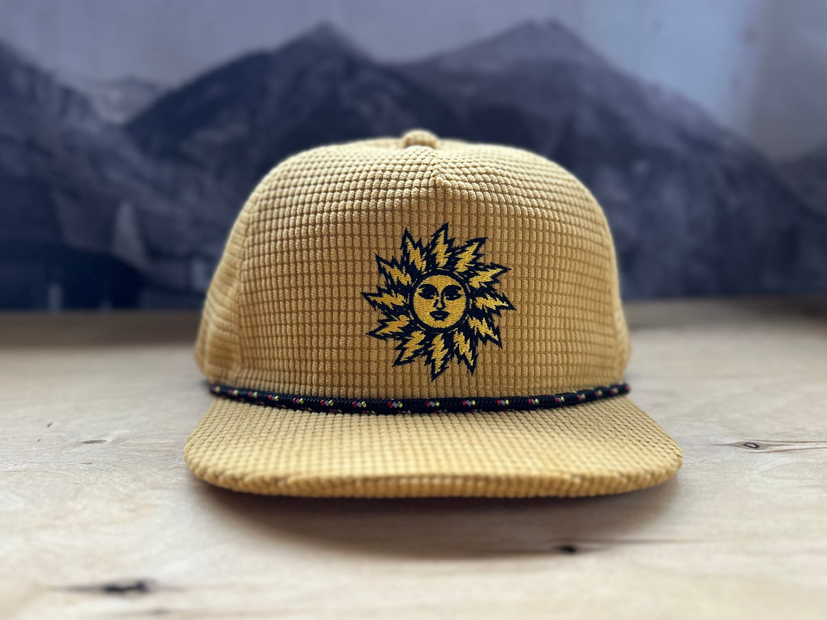 Orange Sunshine Waffle Corduroy Hat