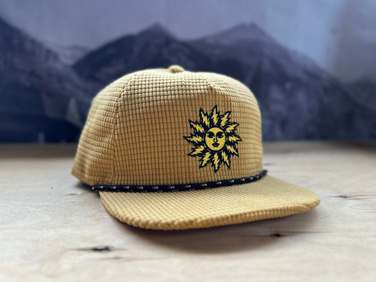 Orange Sunshine Waffle Corduroy Hat