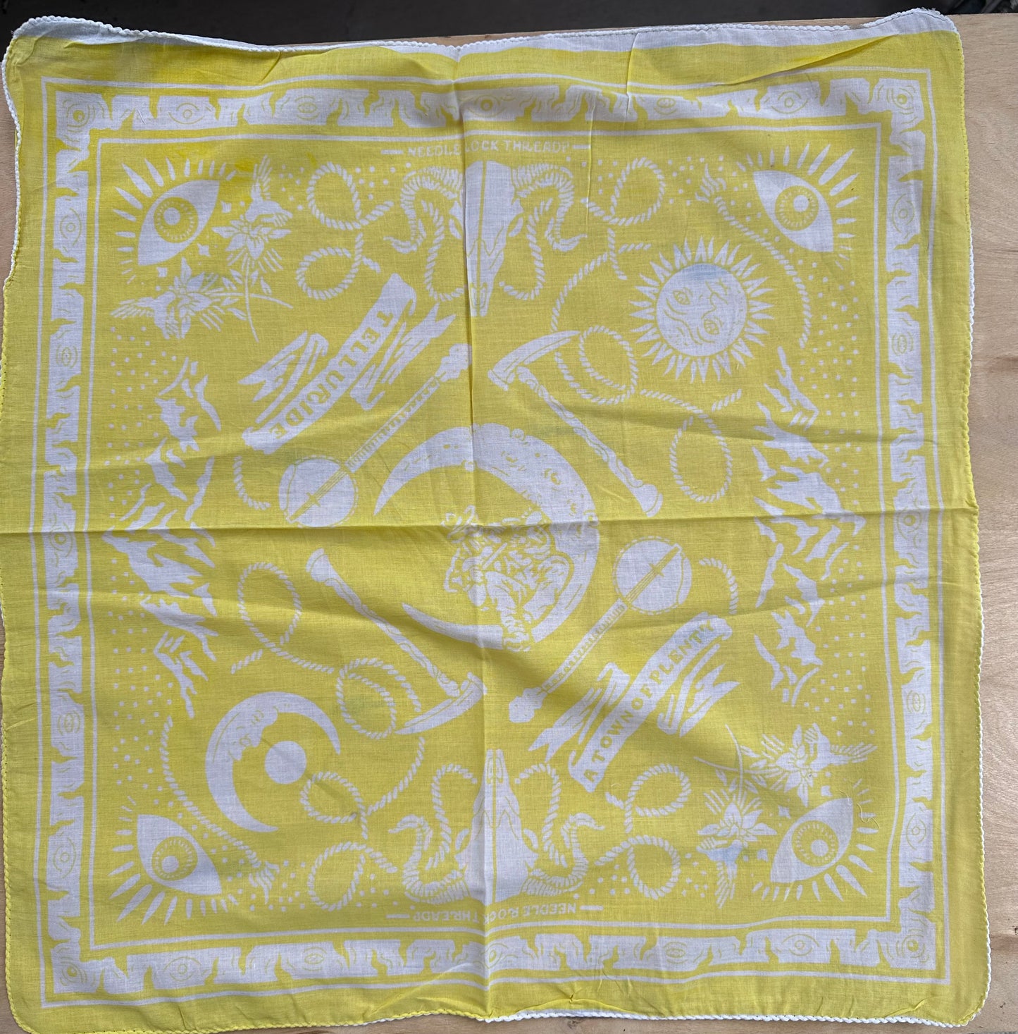 Telluride Cowboy Moon Bandana - Yellow