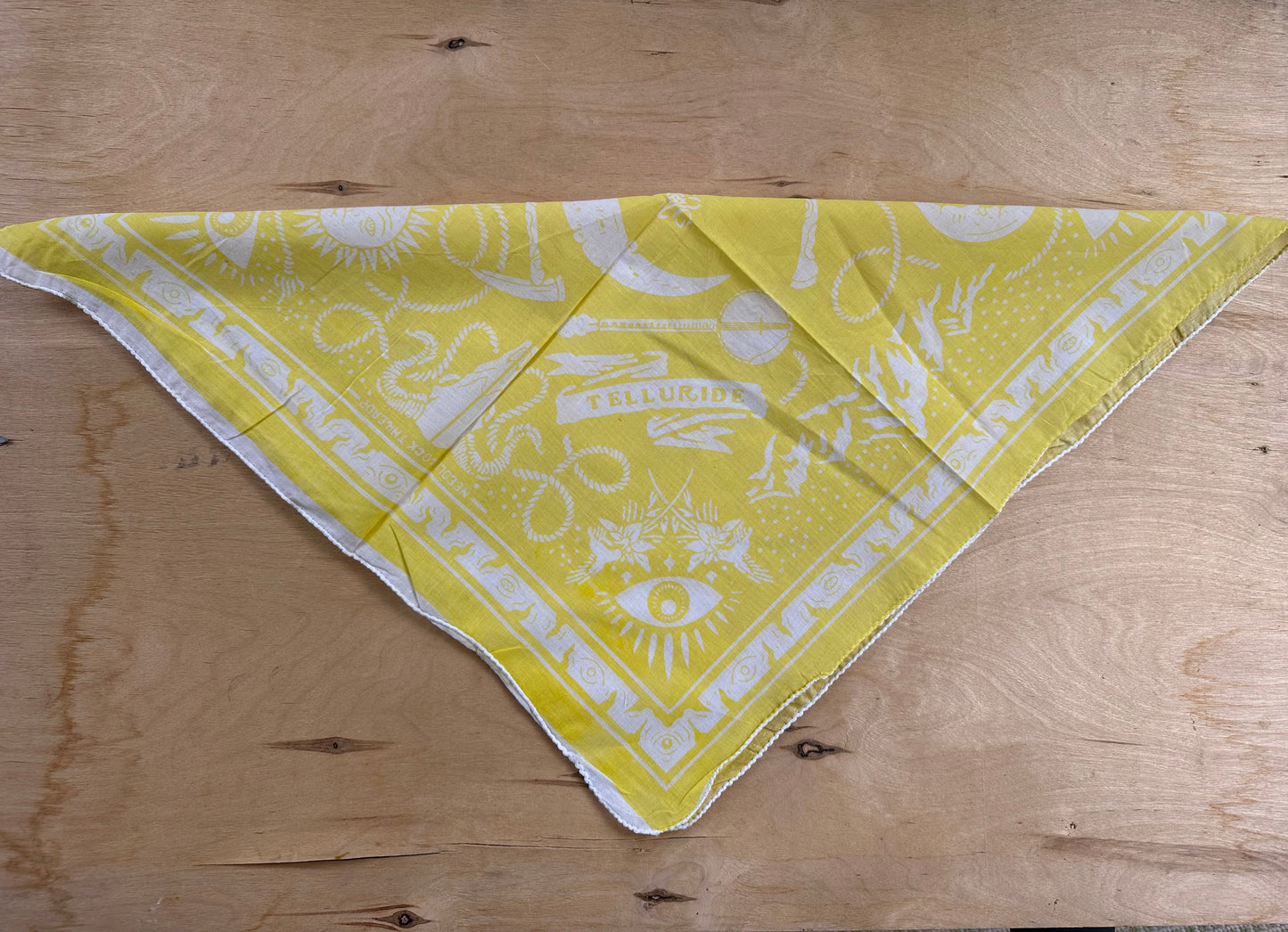 Telluride Cowboy Moon Bandana - Yellow