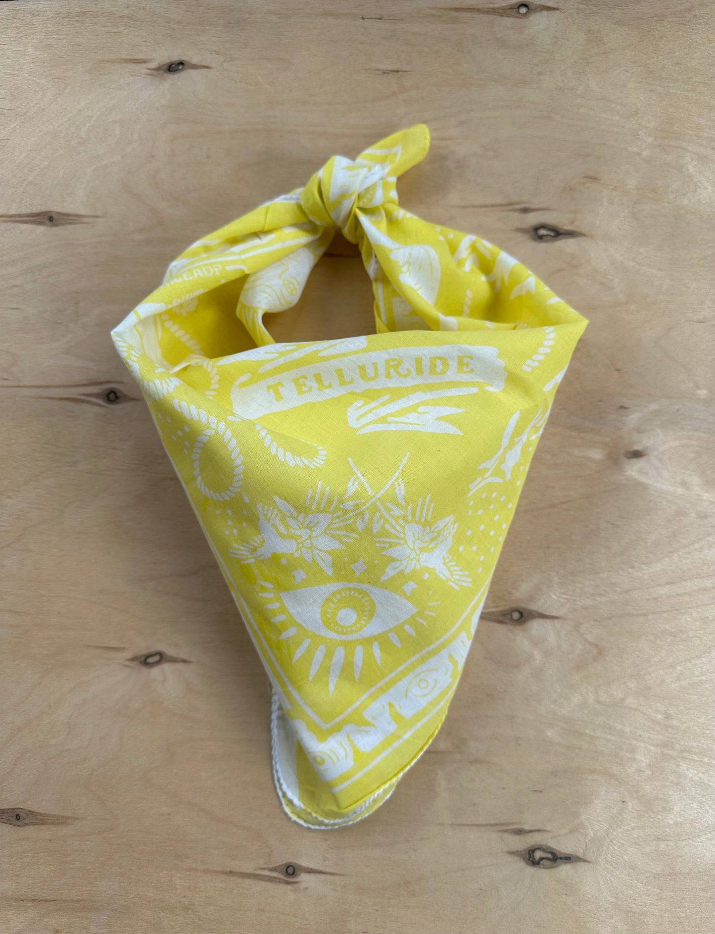 Telluride Cowboy Moon Bandana - Yellow