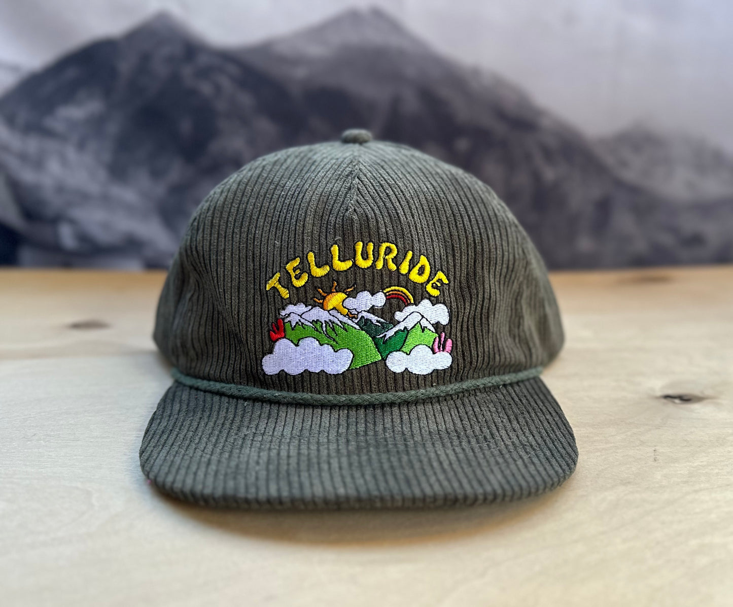 Telluride Rainbow Corduroy Hat - Green