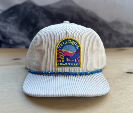 Telluride Alpenglow Corduroy Hat - White