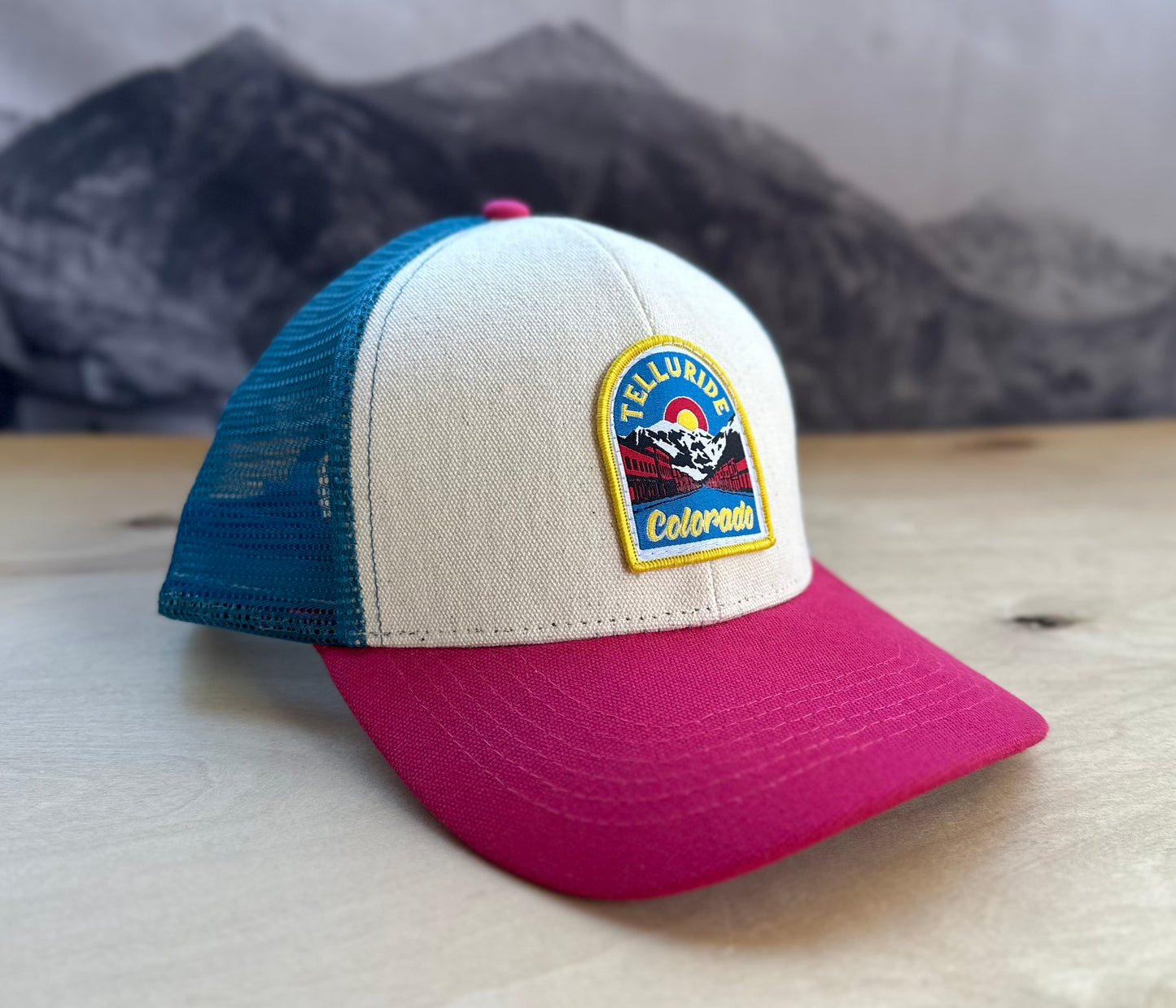 Telluride Town Red White Blue Trucker Hat