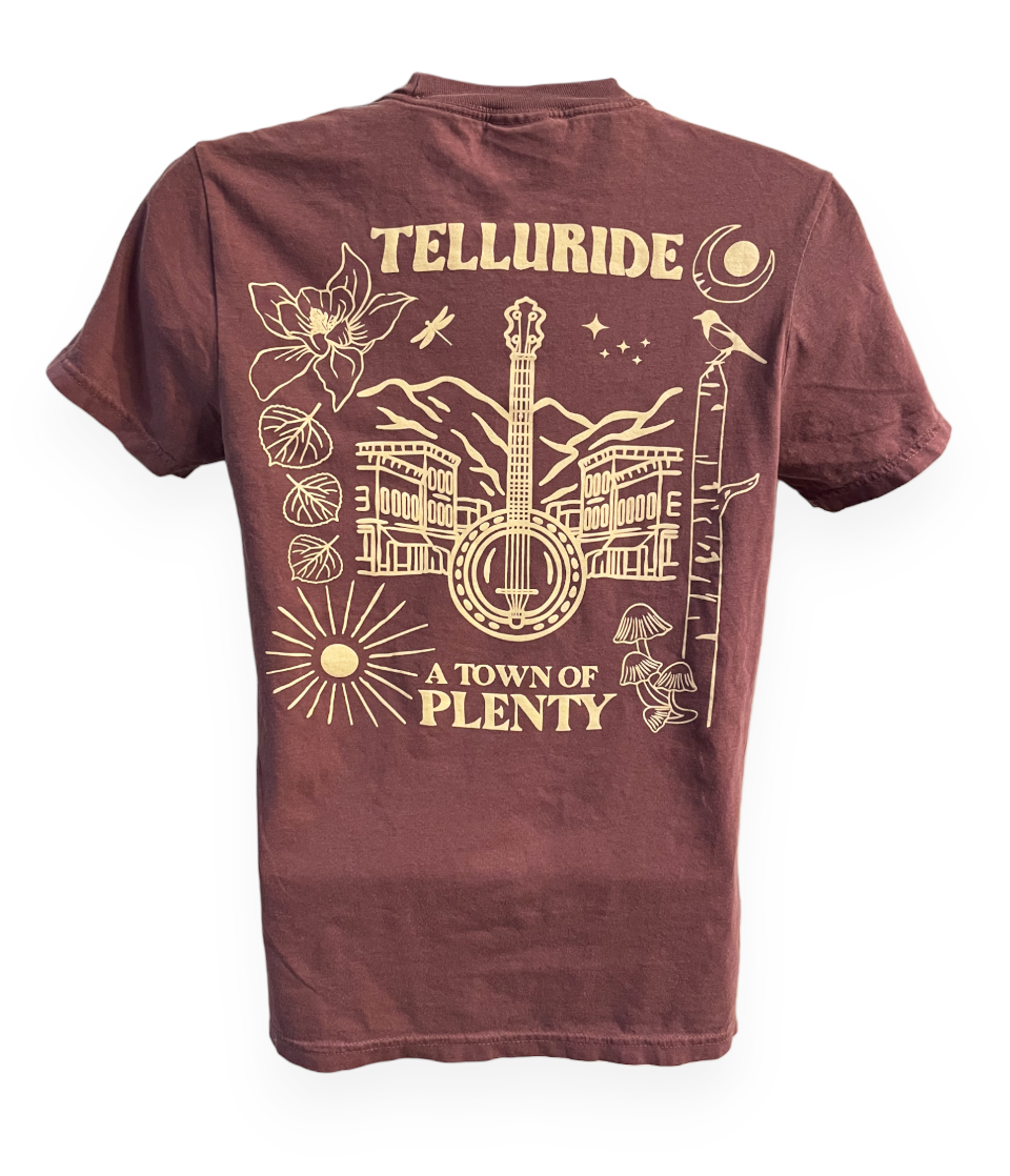 Telluride Banjo T Shirt Red