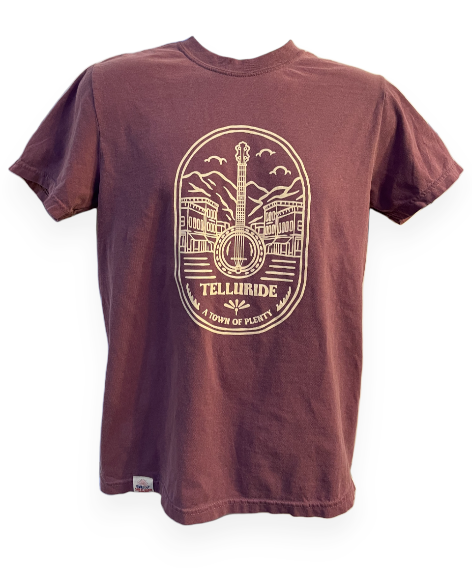 Telluride Banjo T Shirt Red